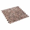 Andova Tiles SAMPLE Orb 075 x 075 Metal Penny Round Mosaic Tile SAM-ANDORB254